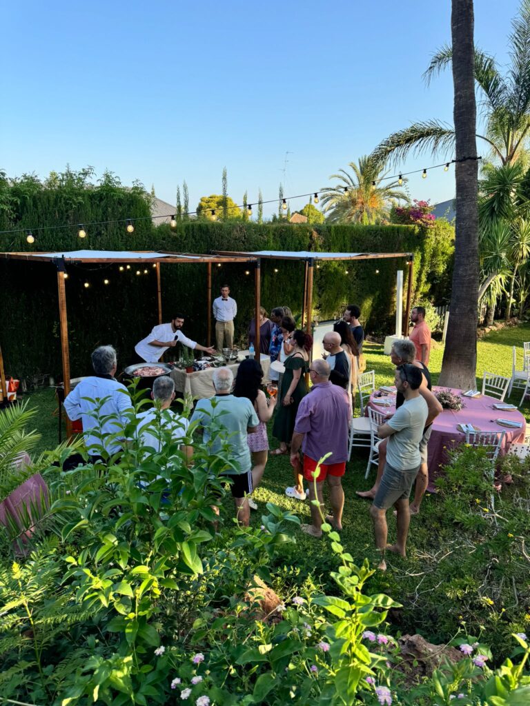 Xef Nomada Julian Mascarell explicando su showcooking